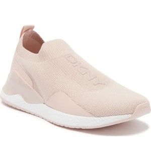 DKNY Womens Rosaline Stretch Sneakers Peach Whip Pink Size 8 Slip On